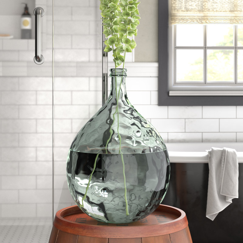 Laurel Foundry Modern Farmhouse Clear Glass Decorative Floor Vase