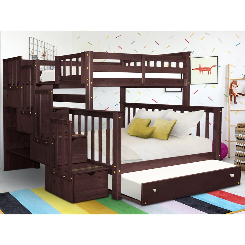 bunk bed with trundle and storage