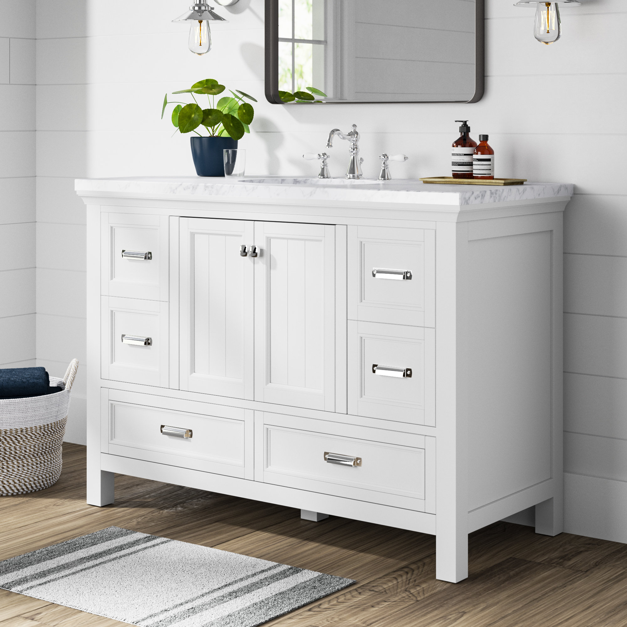 Beachcrest Home Nardi 48 Single Bathroom Vanity Base Only Reviews Wayfair
