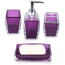 Accessoires Pour Comptoir De Bain: Finition - Violet | Wayfair.ca