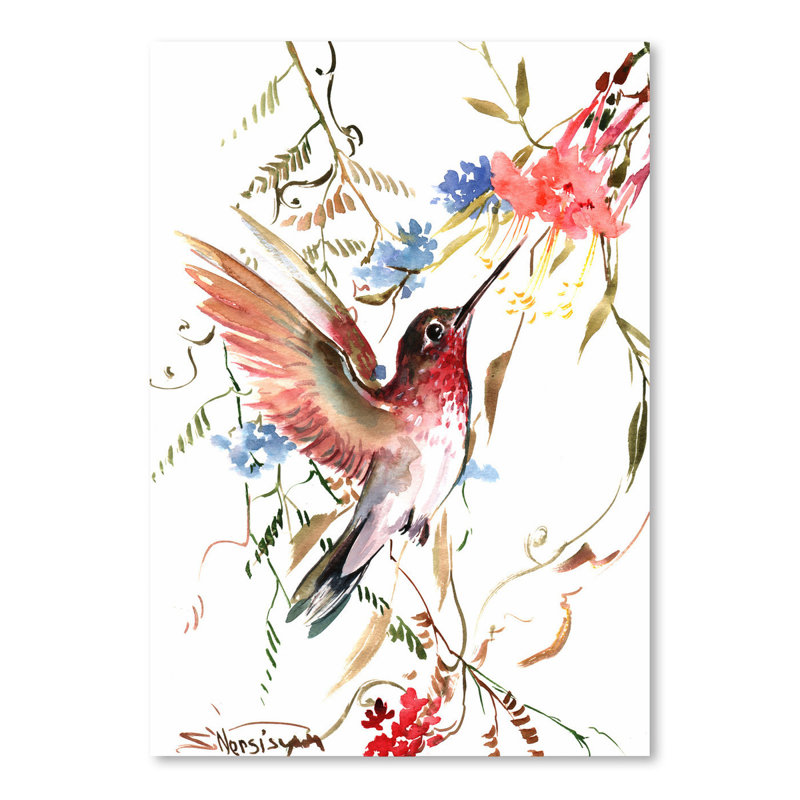 Americanflat Hummingbird By Suren Nersisyan Painting Print Wayfair
