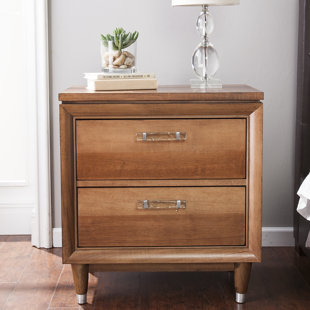 Graig Midcentury Modern 2 Drawer Nightstand by Ivy Bronx