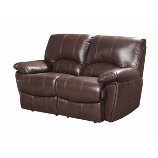 Go to store & view more images Canora Grey Alicea Leather Reclining Loveseat
