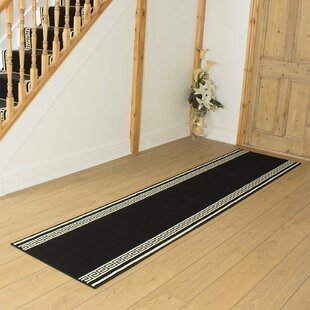 Affonso Tufted Black Hallway Runner Rug By World Menagerie