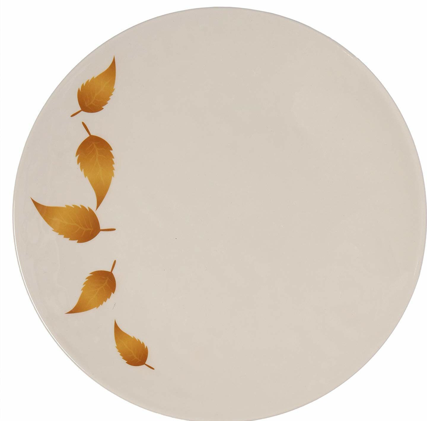 Shatter-Proof and Chip-Resistant Melamine Dinner Plates Ruby Compass Melamine 612409792037 Gold Leaves Collection Melange 6-Piece 100% Melamine Dinner Plate Set 