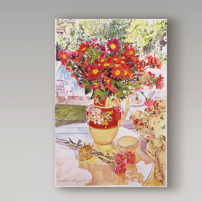 Trademark Art Flower Jug In The Window Acrylic Painting Print On