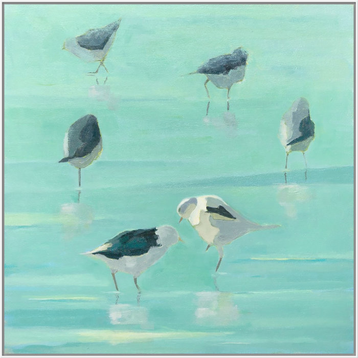 Highland Dunes Birds By The Waters Edge I Acrylic Painting Print