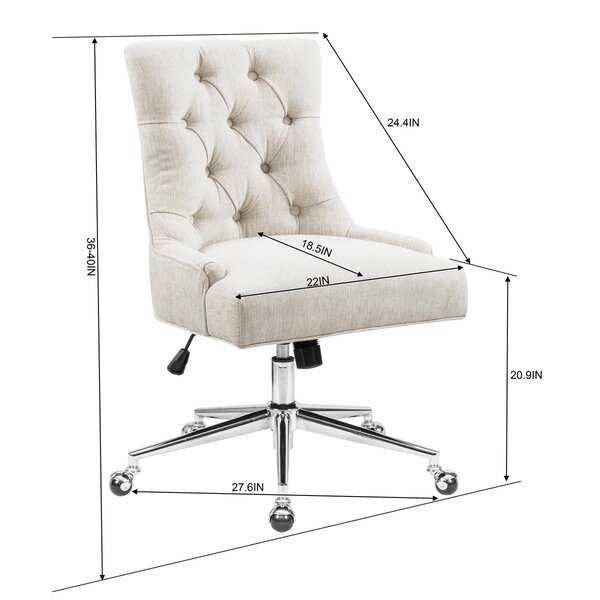 Details about   Office Chair Height Adjustable Mid Back PU Leather 360° Swivel Chair Rollers 