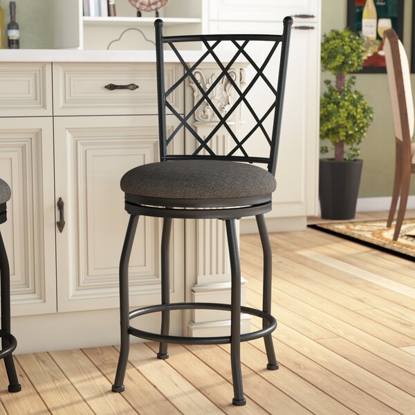 crossed strip metal bar stool