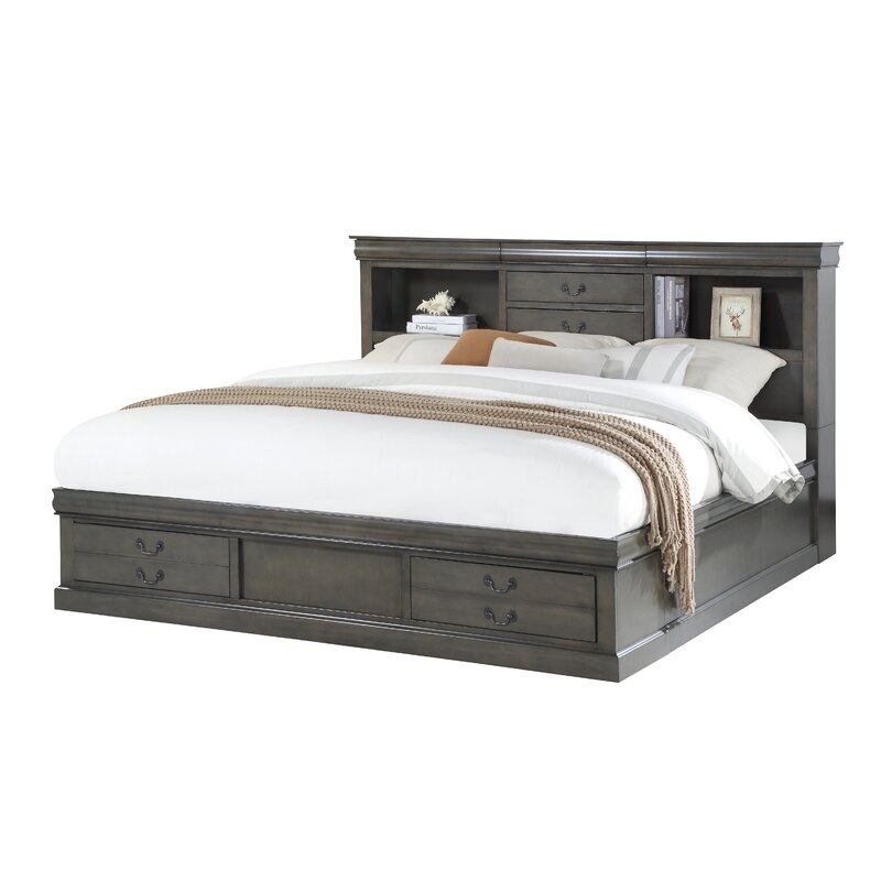 Darby Home Co Louis Philippe Iii - Eastern King Bed With Storage In Dark Grey & Reviews | 0
