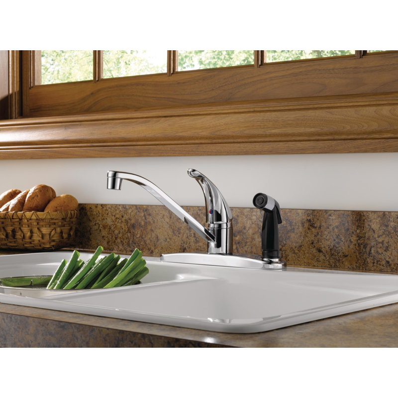 Peerless Faucets Single Handle Centerset Kitchen Faucet With Side