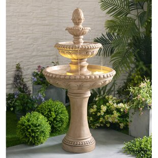Small Aquascape Rippled Urn Water Fountain for Outdoor Brown Landscape & Garden 32 H