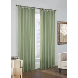 Obannon Solid Room Darkening Thermal Tab Top Curtain Panels (Set of 2)