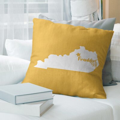 Kentucky Throw Pillow East Urban Home Color: Yellow, Size: 14