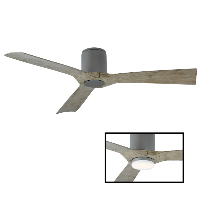 Modern Forms 54 Aviator 3 Blade Outdoor Smart Flush Mount Ceiling Fan With Wall Control Reviews Wayfair
