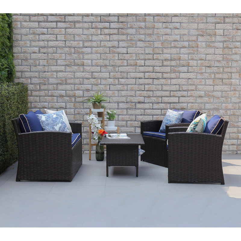 Kingsbury 4 Piece Sofa Seating Group With Cushions Reviews Joss Main