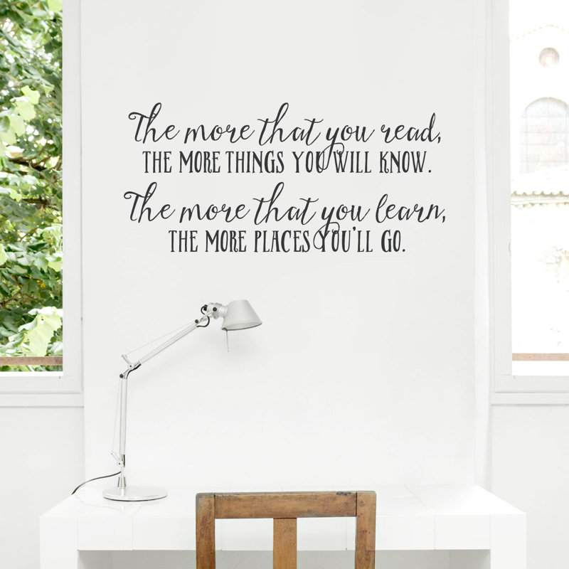 Wallums Wall Decor The More You Read The More You Know Wall Decal Wayfair