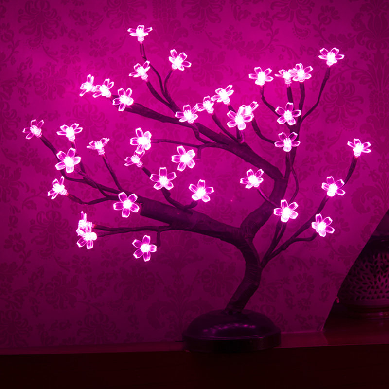 The Holiday Aisle Cherry Blossom Bonsai 36 Light Led Battery Cherry Blossom Bonsai 36 Light Led