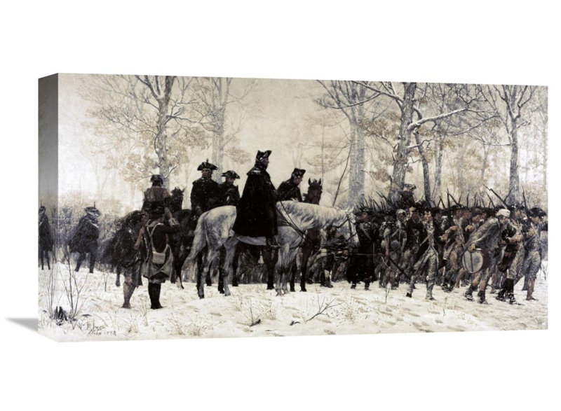 Global Gallery Washington Reviewing His Troops At Valley Forge