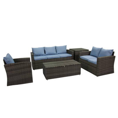 Ringler 6 Piece Rattan Sofa Set With Cushions Reviews Joss Main Arlington 5 Piece Rattan Sofa Seating Group With Cushions