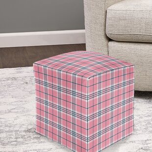 Minni Plaid Pouf By August Grove