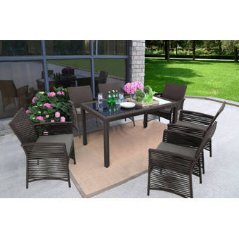 Wrought Studio Prudence 11 Piece Dining Set With Cushions