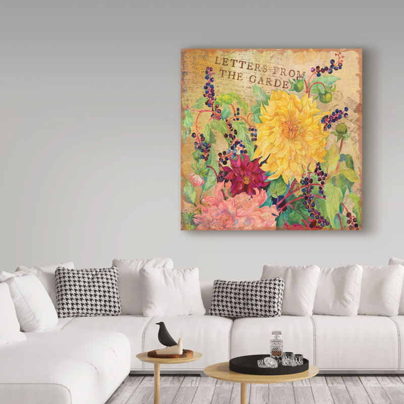 Trademark Art Letters From The Garden Acrylic Painting Print On