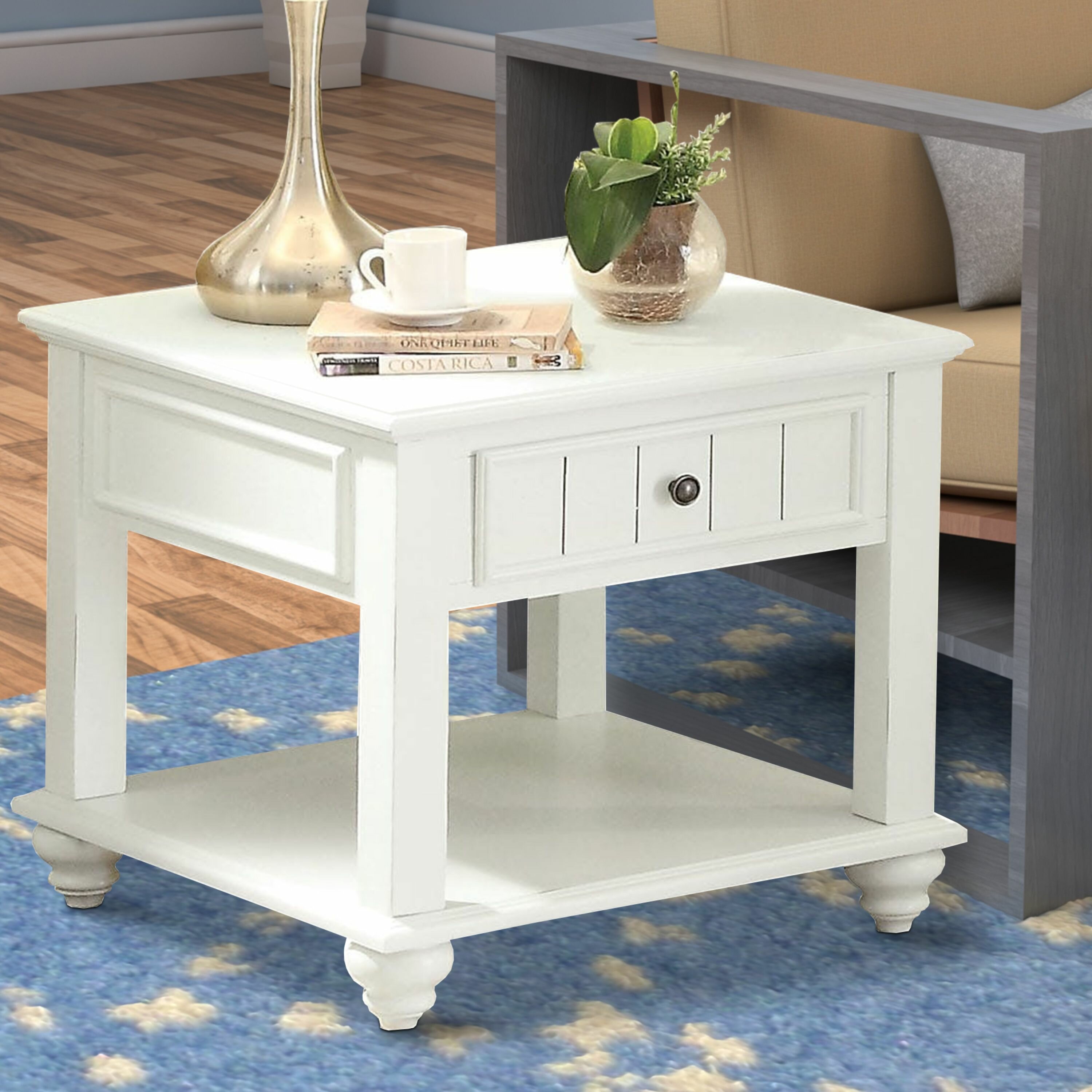 Highland Dunes Collin Solid Wood End Table With Storage Reviews Wayfair