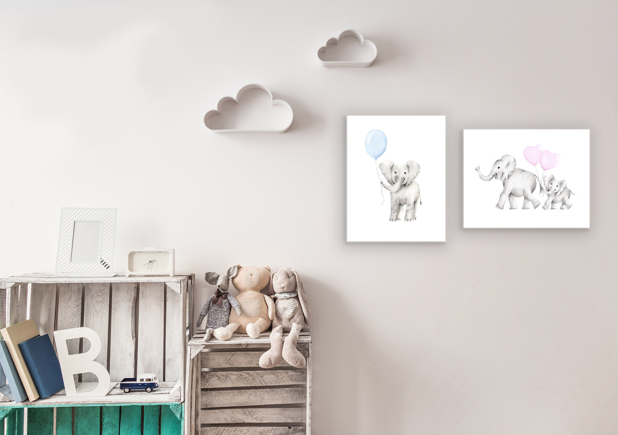 baby elephant wall art