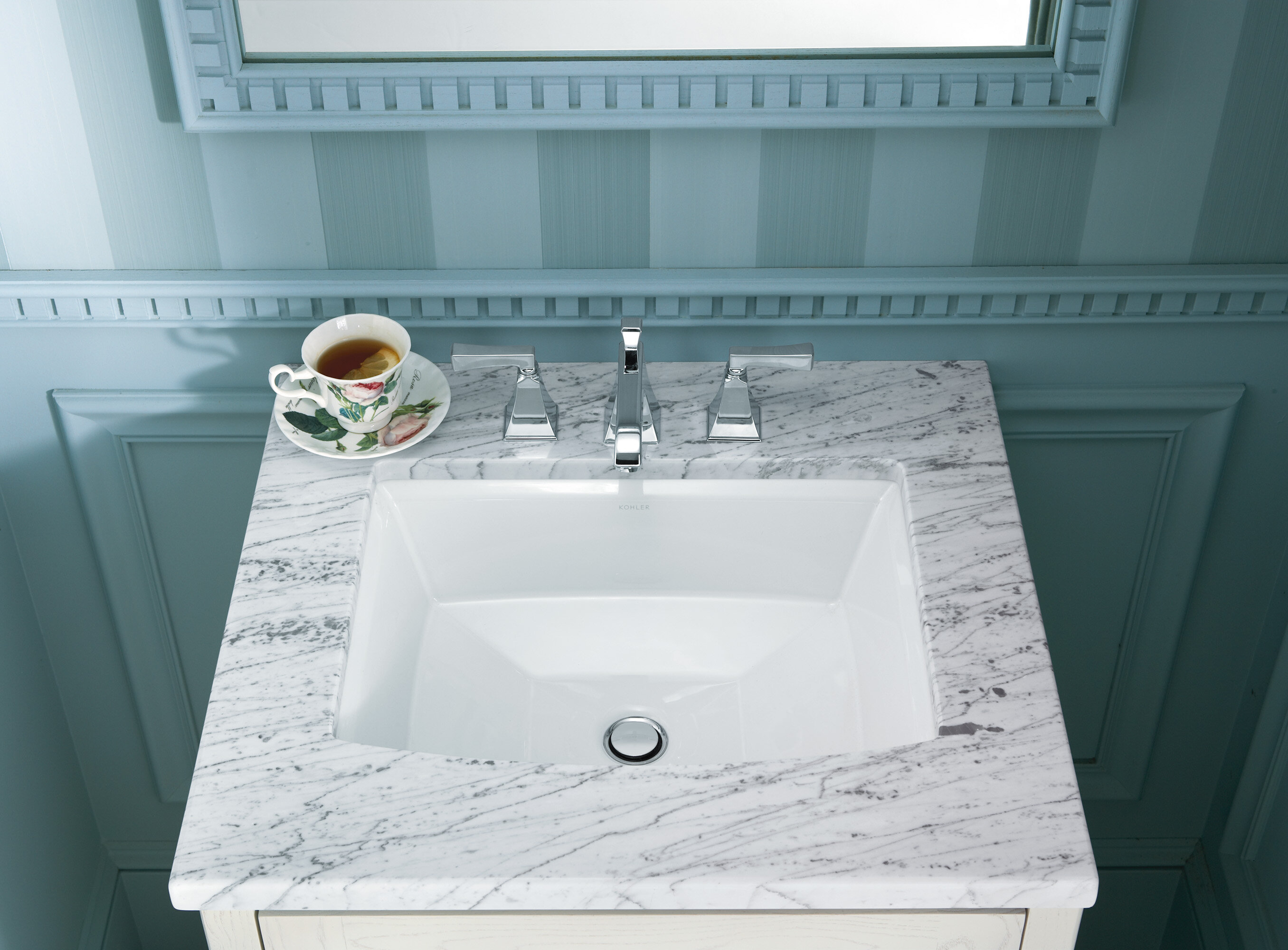 Archer Vitreous China Rectangular Bathroom Sink With Overflow