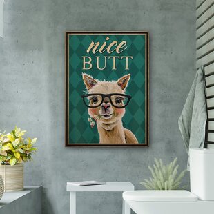 Hipster Animals Dog Glasses Vintage TREBLE  Canvas Art Print Box Framed Picture Wall Hanging