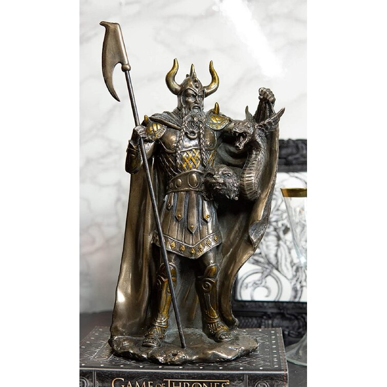Norse God Or Jotunn Loki Warrior Sculpture Trickster Father of Fenrir Serpent