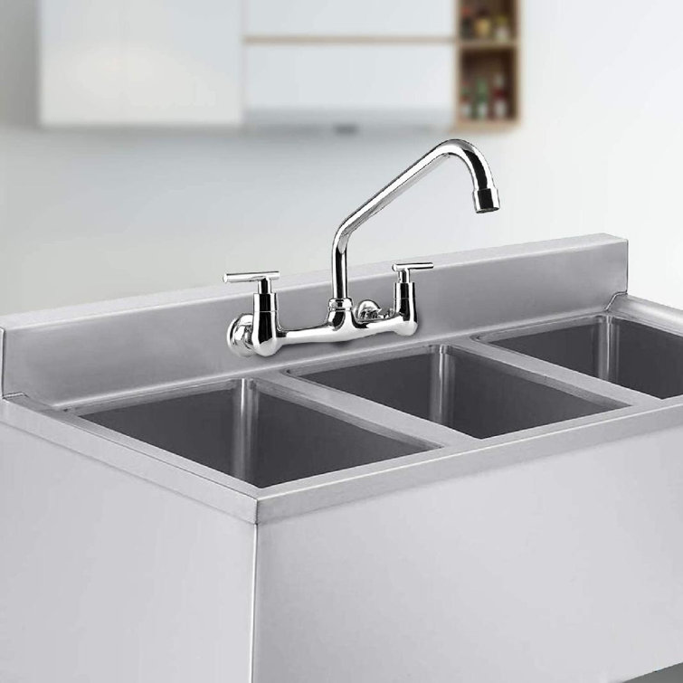 Commercial Wall Mount Kitchen Faucet With 12