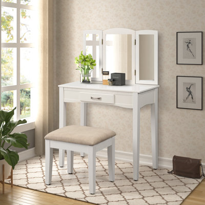 Solid Wood Makeup Vanities You'll Love in 2020  Wayfair