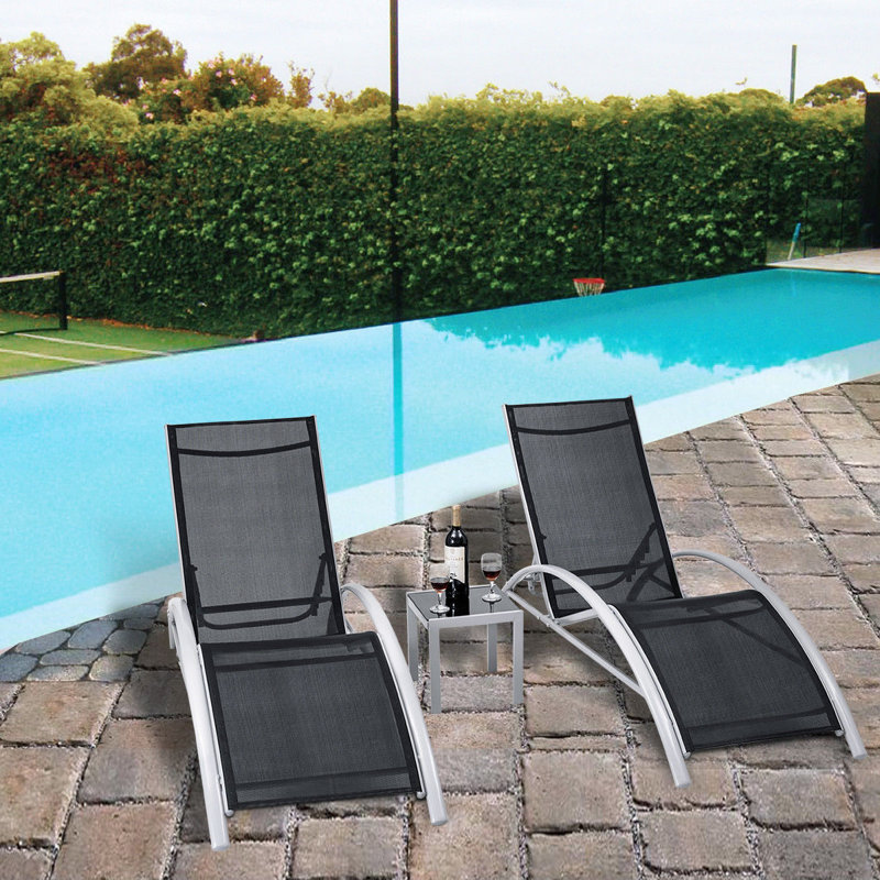 Orren Ellis Jose 3 Piece Outdoor Patio Pool Lounger Reclining