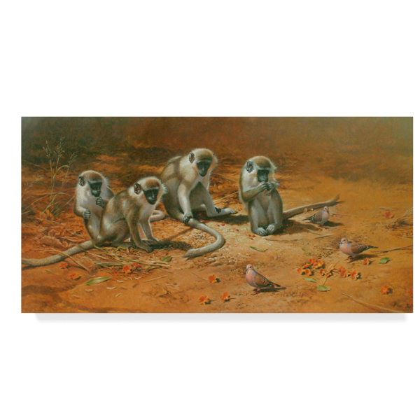 World Menagerie Monkey Business Nature Acrylic Painting Print On