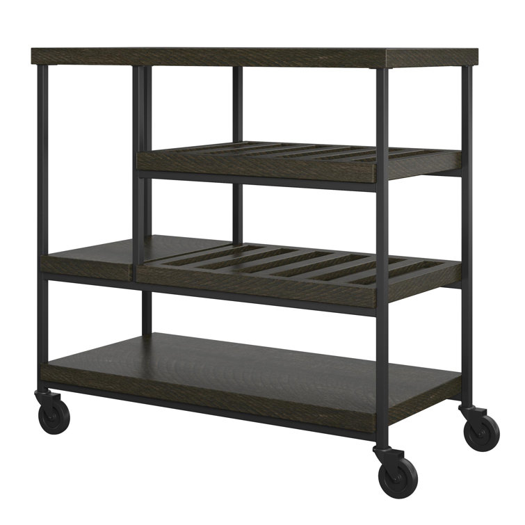 Mercury Row Landis Kitchen Cart With Manufactured Wood Top Reviews Wayfair
