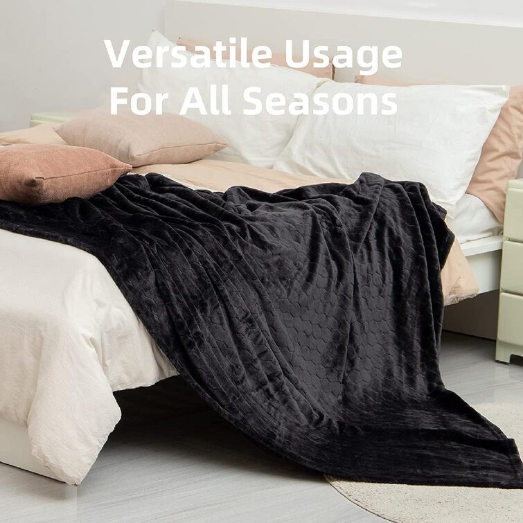 Men and Women Blankets Flannel Fleece Blanket Super Soft and Comfortable Bedding All Season Warmth and Light Sofa Blanket Anchor