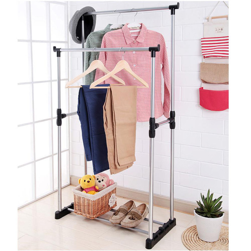 Rebrilliant Iglesias 32 28 Portable Hanger Rolling Garment Rack