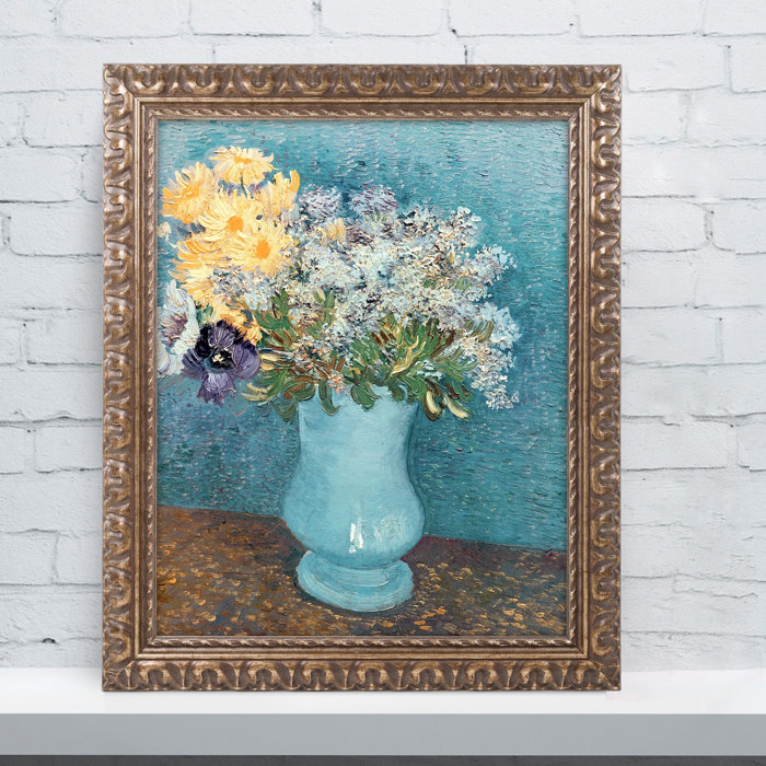 Trademark Art Vase Of Flowers By Vincent Van Gogh Framed