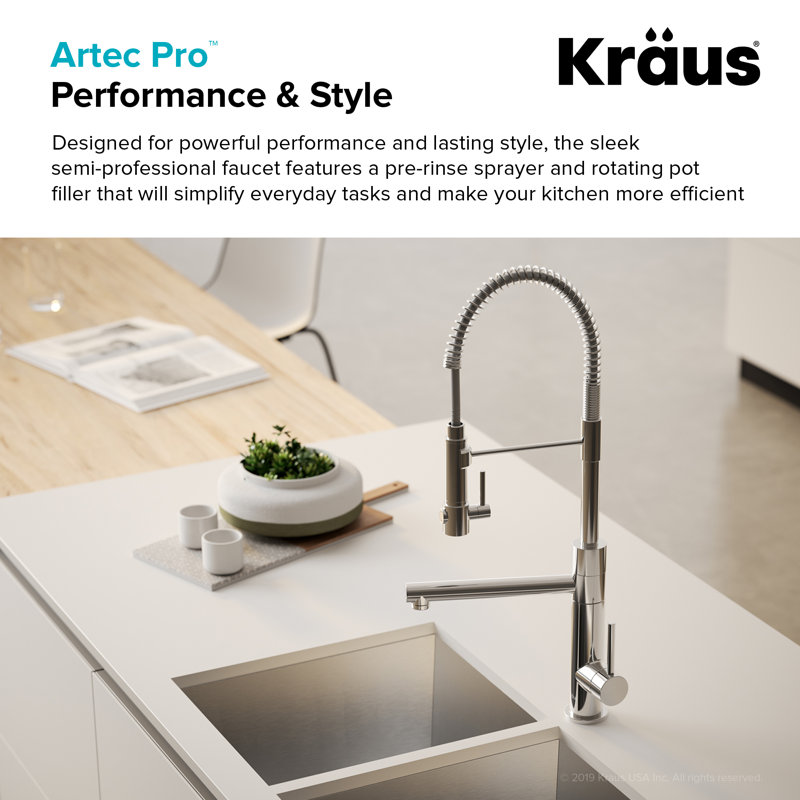 Kraus Artec Pro Pull Down Single Handle Kitchen Faucet Reviews