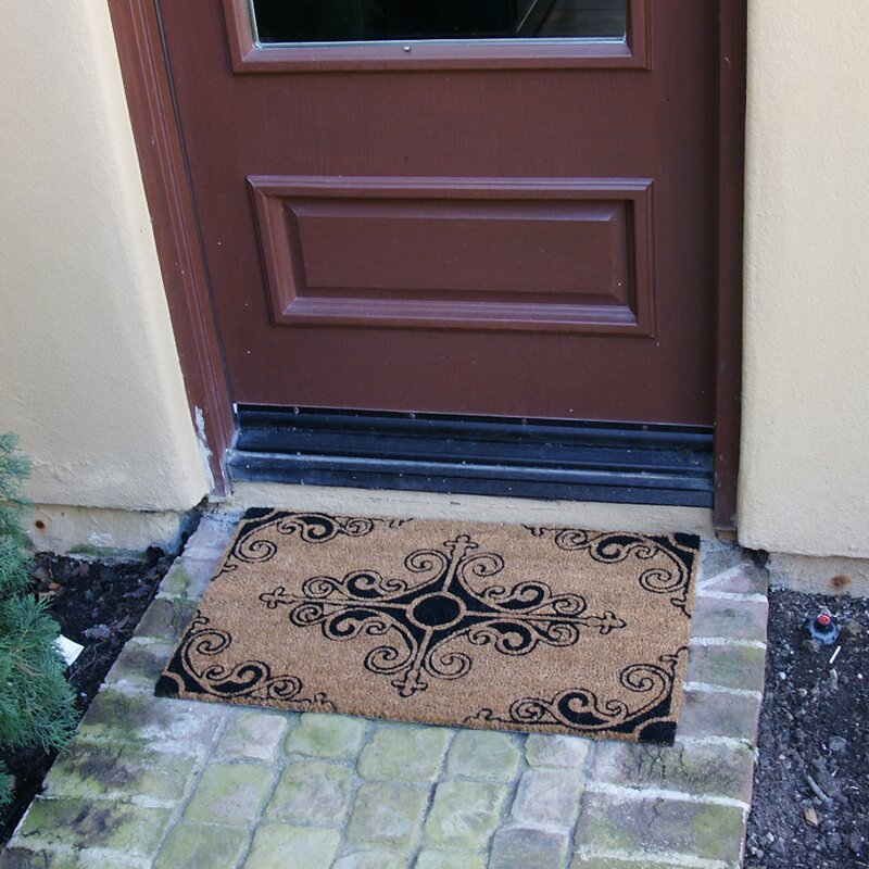 Rubber Cal Inc Traditional Fleur De Lis French Non Slip Outdoor