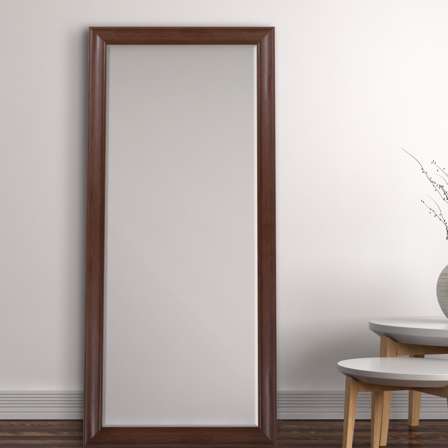 Charlton Home® Scottdale Traditional Beveled Leaner Full Length Mirror