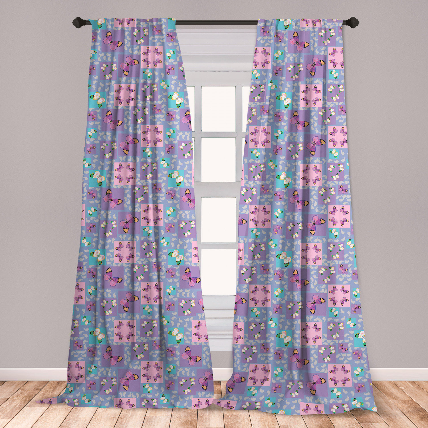 East Urban Home Ambesonne Butterfly Curtains Springtime Theme