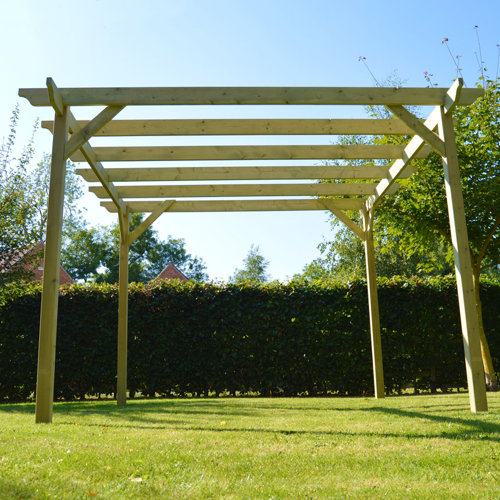 Pollitt Pergola Sol 72 Outdoor Colour: Light Green, Size: 248cm H x 240cm W x 240cm D