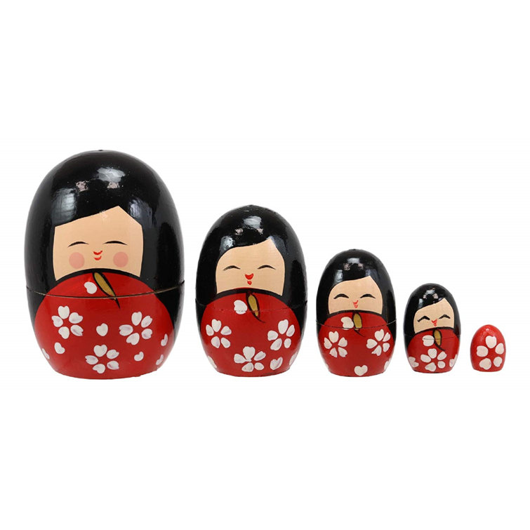Blue 1 Sets 3pcs KOKESHI ORIENTAL JAPANESE WOODEN DOLLS 