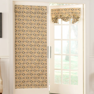 Lunar Lattice Ikat Room Darkening Single Curtain Panel