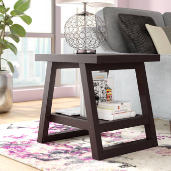 East Urban Home Iveta Abolina Matcha Chevron Square End Table Wayfair