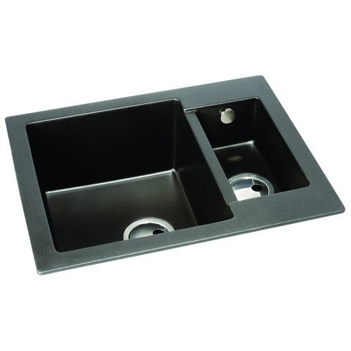 Zero 1.5 Bowl Undermount Kitchen Sink Abode Finish: Black