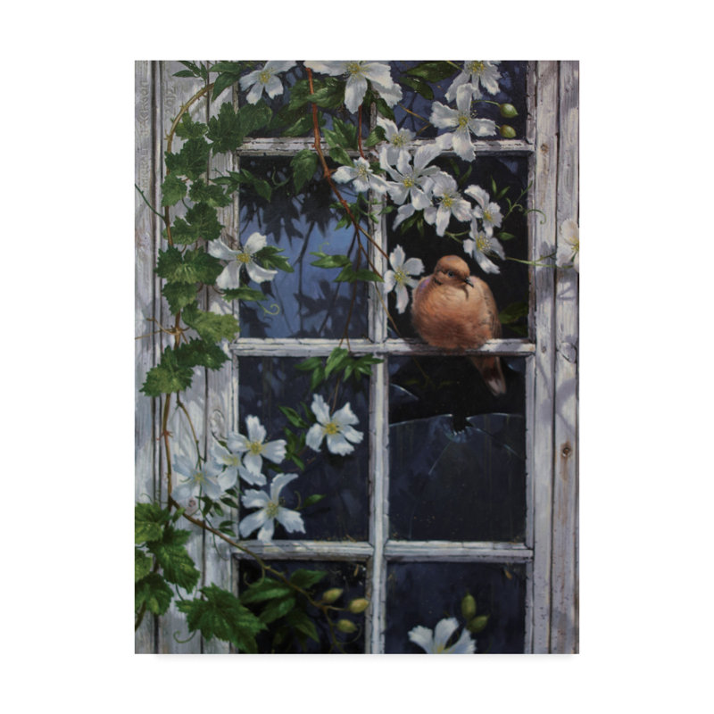 World Menagerie 'Floral Window' Acrylic Painting Print on Wrapped Canvas |  Wayfair